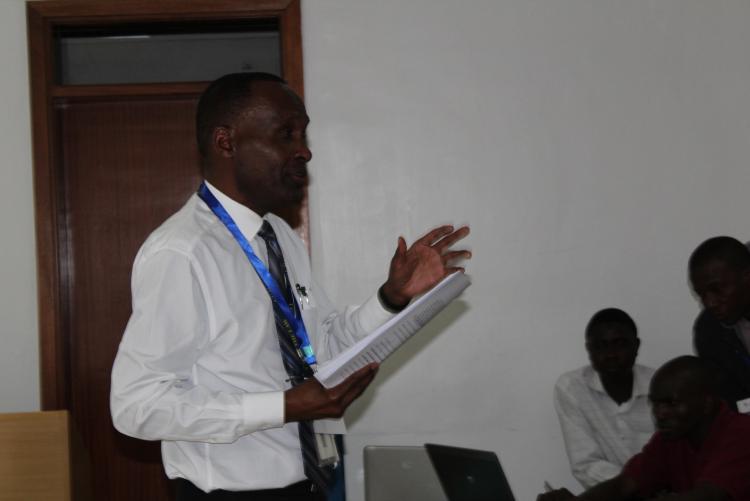 Dr. G. Outa presenting his paper during African Research Universities Alliance launch on the 18th of November 2019